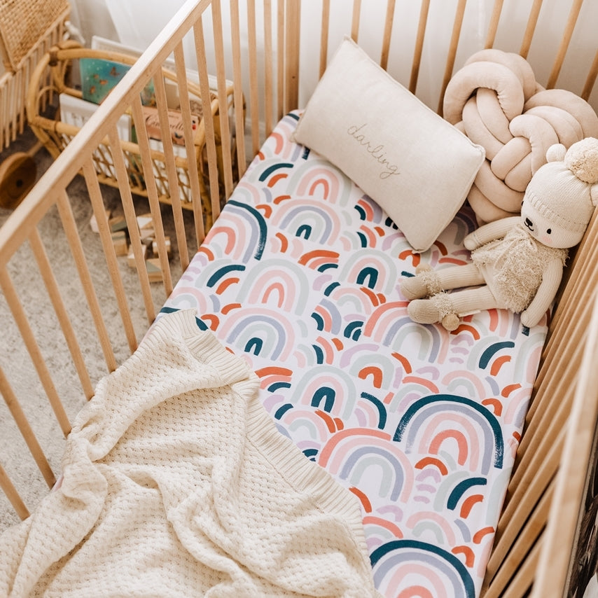 RAINBOW BABY FITTED CRIB SHEET