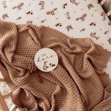 Load image into Gallery viewer, HAZELNUT KNITTED BABY BLANKET
