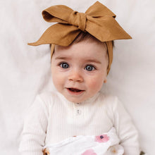 Load image into Gallery viewer, LINEN BOW HEADBAND
